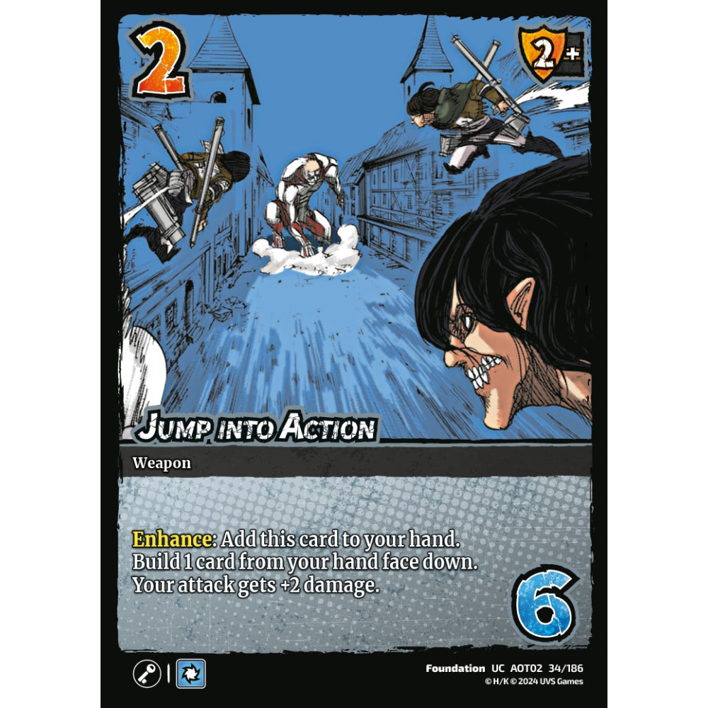 Jump into Action, 34/186, AOT02, Universus, Attack on Titan: Origins of Power, Foundation, UC