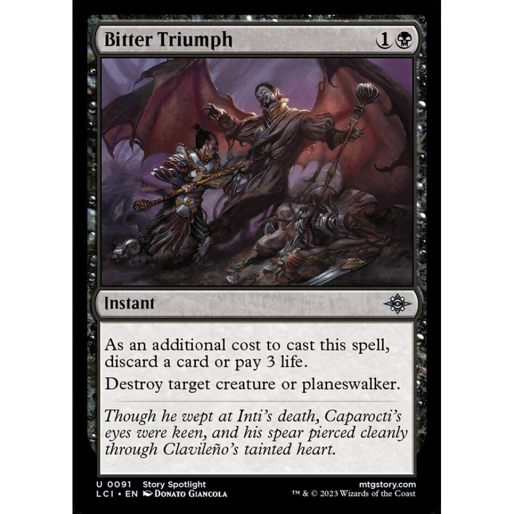 Bitter Triumph uncommon 91 Magic the Gathering The Lost Caverns of Ixalan