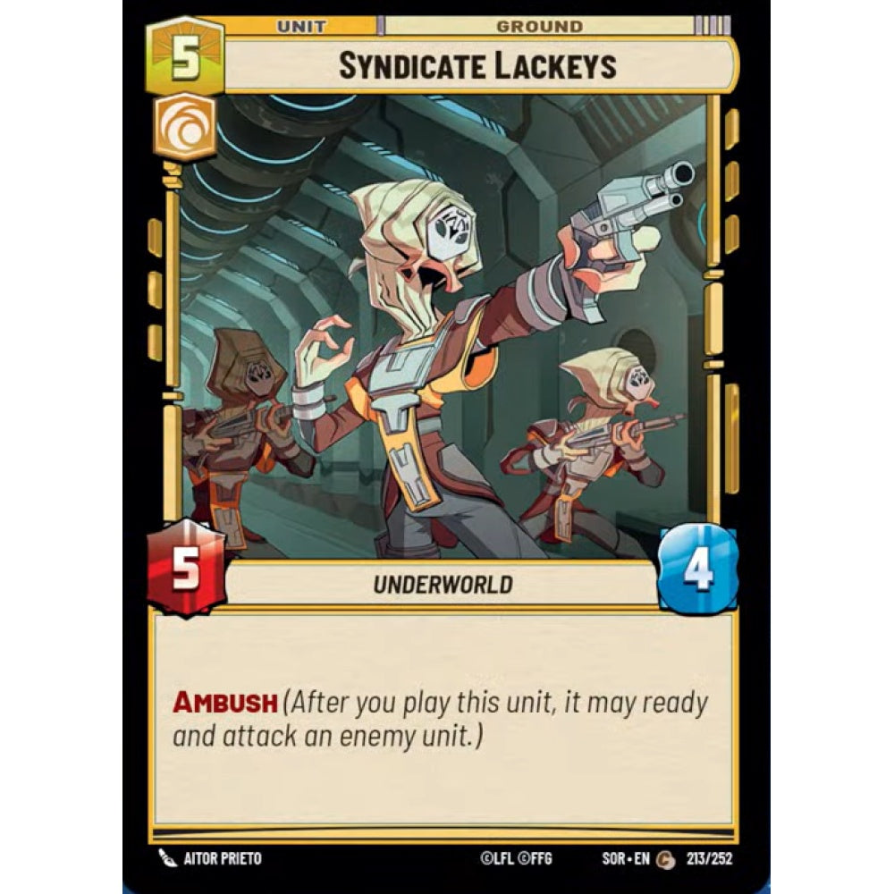 Syndicate Lackeys, 213, C, Star Wars Unlimited, Sparks Of Rebellion
