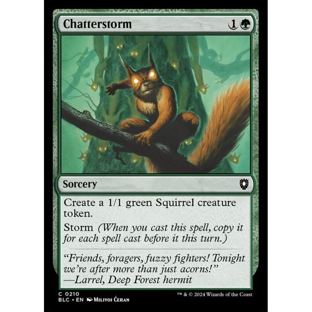 Chatterstorm, 210, common, Magic: The Gathering, Bloomburrow