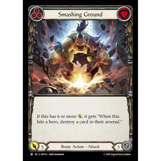 Smashing Ground SUP132 Super-Rare Flesh & Blood Trading Card Game Super Slam in Regular Art