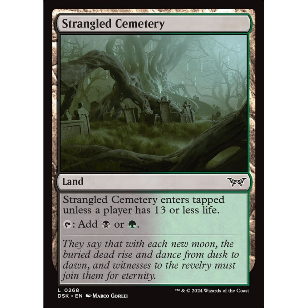 Strangled Cemetery, 268, common, Magic: The Gathering, Duskmourn: House of Horror