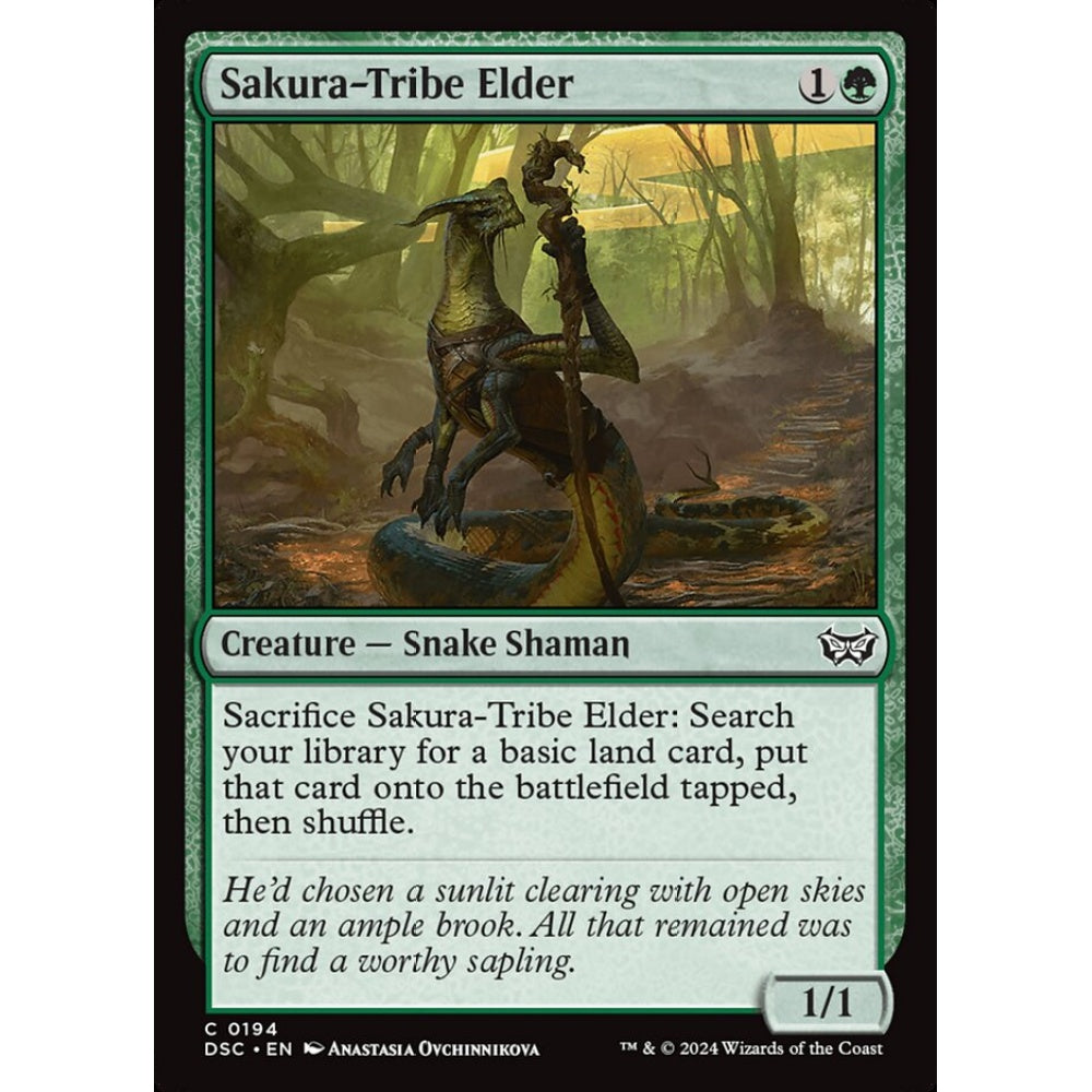 Sakura-Tribe Elder, 194, common, Magic: The Gathering, Duskmourn: House of Horror
