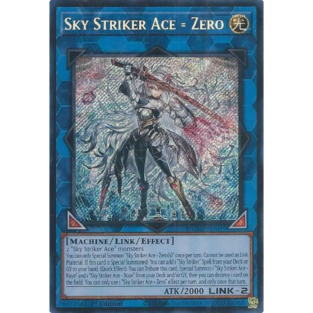 Sky Striker Ace = Zero DUAD-EN049 Secret Yu-Gi-Oh Duelist's Advance