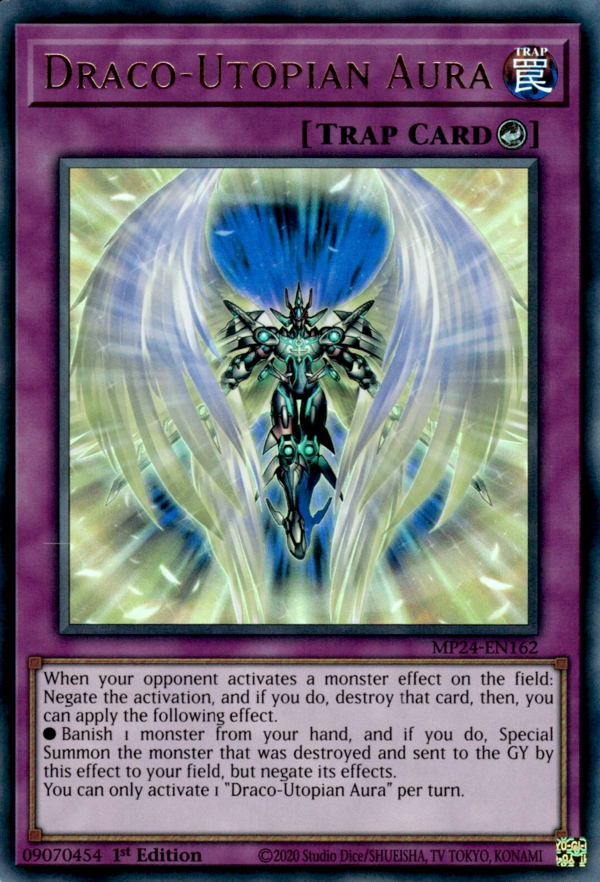Draco-Utopian Aura MP24-EN162 Ultra Ultra Rare Yu-Gi-Oh 25th Anniversary Tin: Dueling Mirrors in Art