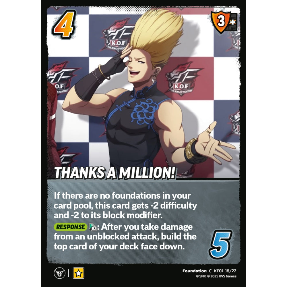 Thanks a Million! 18/22 KF01 Universus The King of Fighters XV: Challenger Series: Team Hero Foundation C