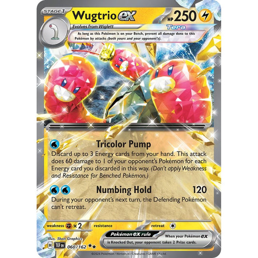 Wugtrio ex Double Rare 060/162 Pokemon Card Game Temporal Forces