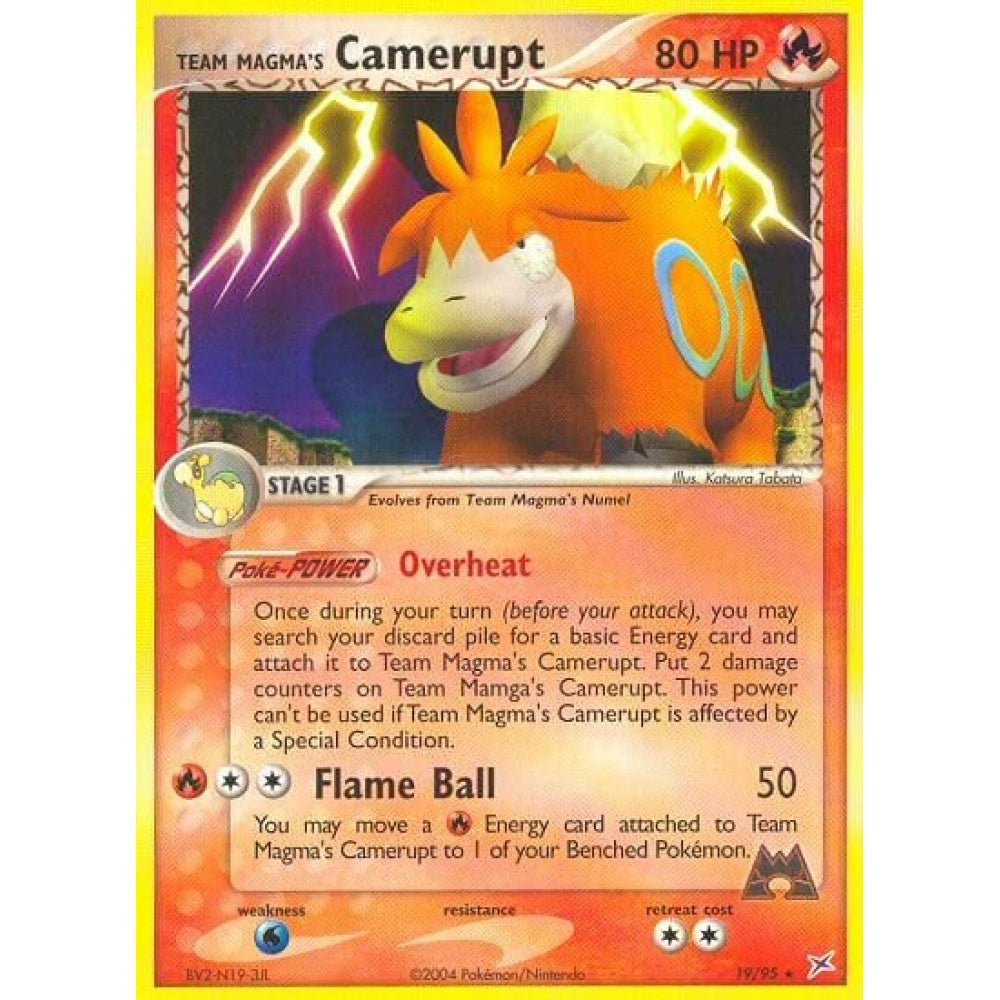 Team Magma's Camerupt Rare 19/95 Pokemon Card Game EX Team Magma vs Team Aqua