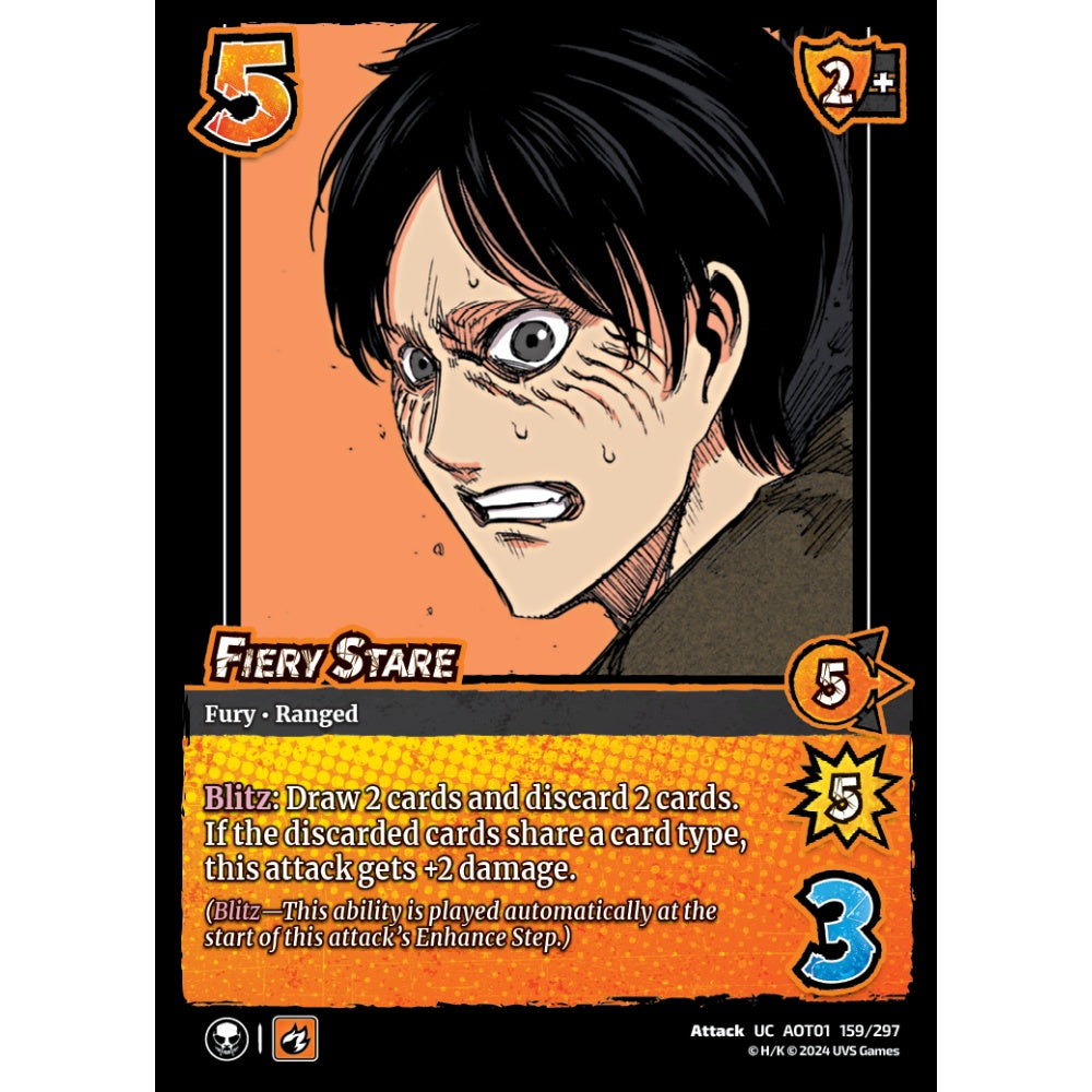 Fiery Stare, 159/297, UC, UniVersus, Attack on Titan: Battle for Humanity