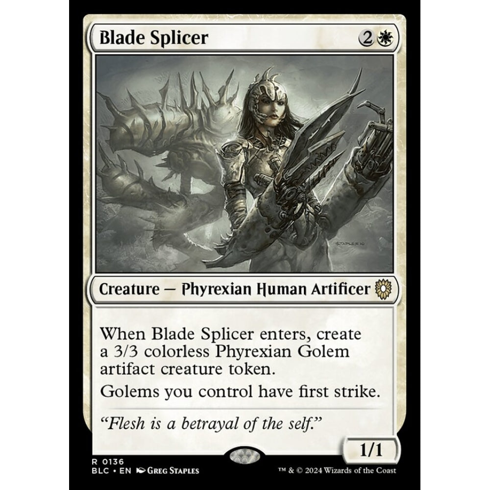 Blade Splicer, 136, rare, Magic: The Gathering, Bloomburrow