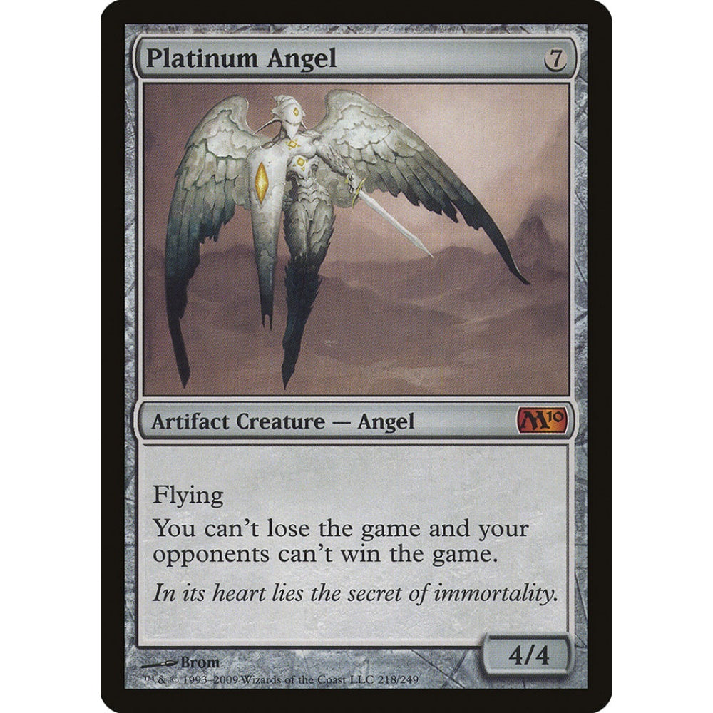 Platinum Angel mythic 218 Magic the Gathering Magic 2010