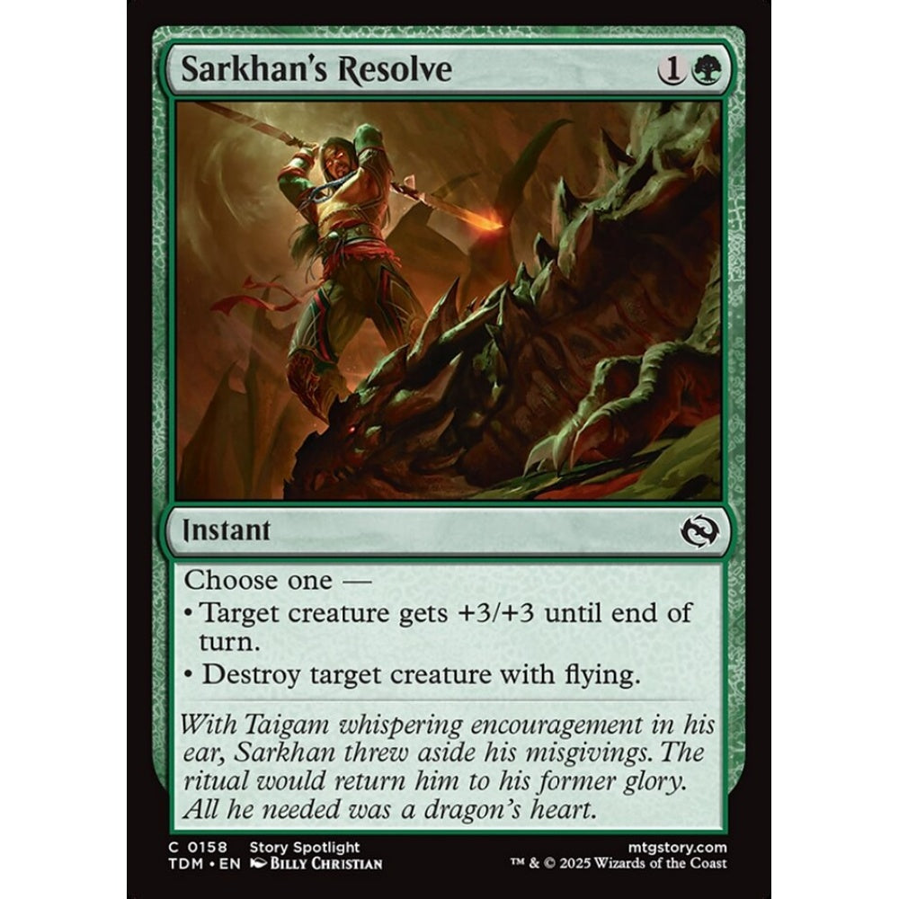 Sarkhan's Resolve common 158 Magic the Gathering Tarkir: Dragonstorm