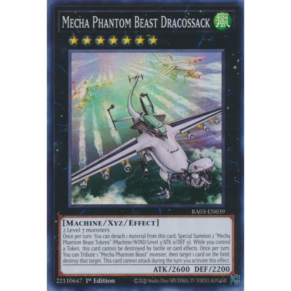 Mecha Phantom Beast Dracossack RA03-EN039 Super Super Rare Yu-Gi-Oh Quarter Century Bonanza in Art