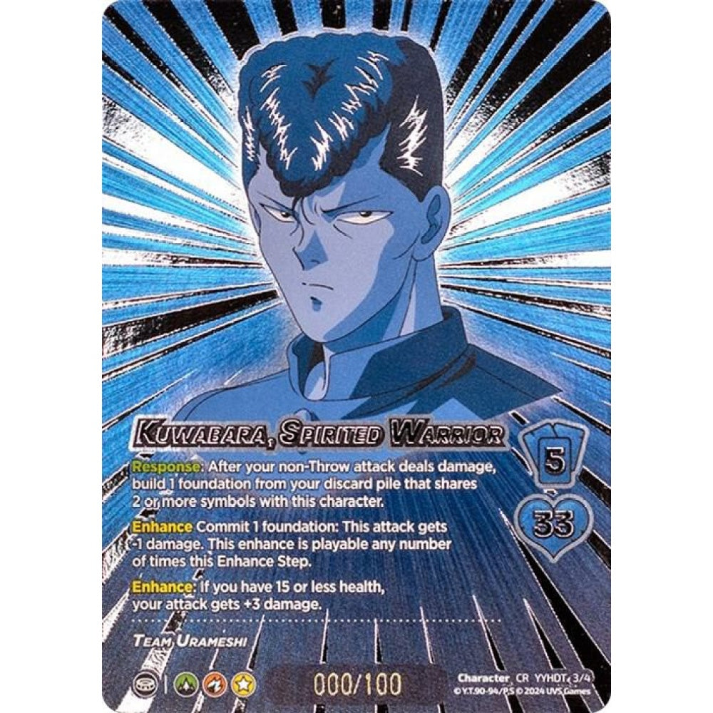 KUWABARA, SPIRITED WARRIOR, 3/4, CHROME, UniVersus, Yu Yu Hakusho: Dark Tournament