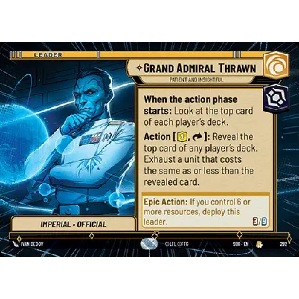 Grand Admiral Thrawn, 282, R, Star Wars Unlimited, Sparks Of Rebellion