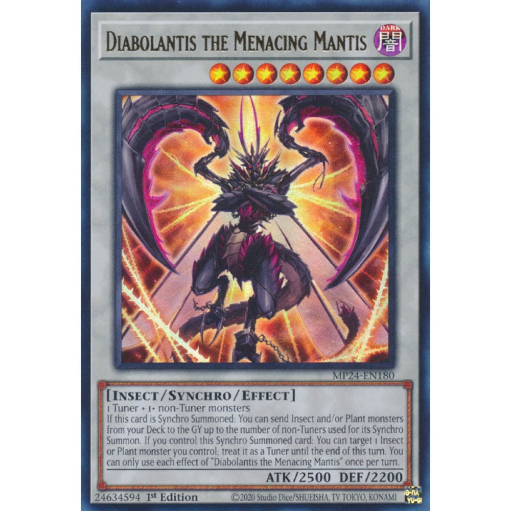 Diabolantis the Menacing Mantis MP24-EN180 Ultra Ultra Rare Yu-Gi-Oh 25th Anniversary Tin: Dueling Mirrors in Art