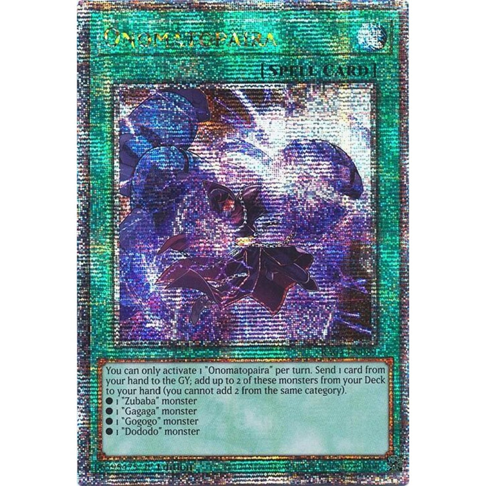 Onomatopaira (Quarter Century Secret Rare) - RA04-EN089 QCR