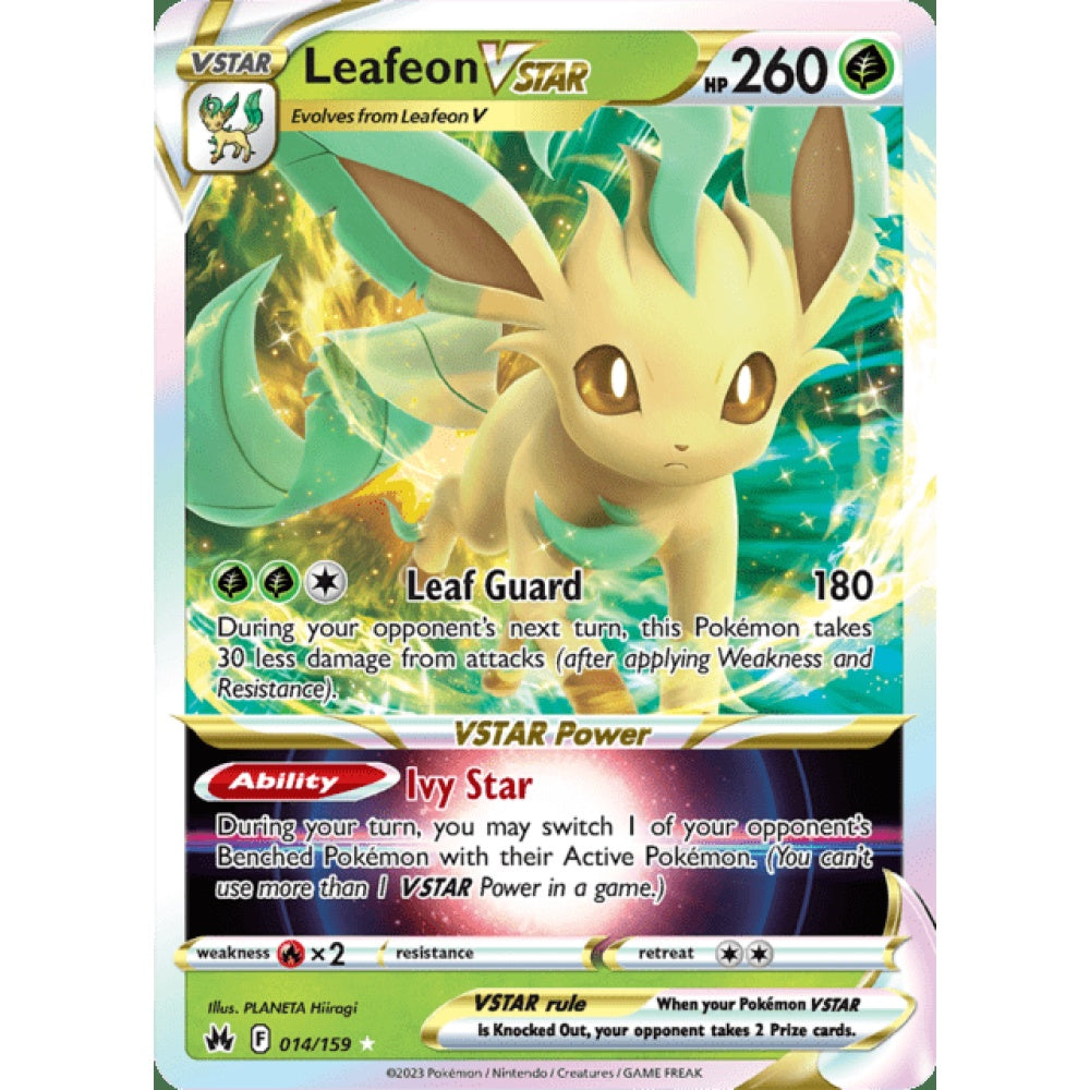 Leafeon VSTAR Ultra Rare 014/159 Pokemon Card Game Crown Zenith