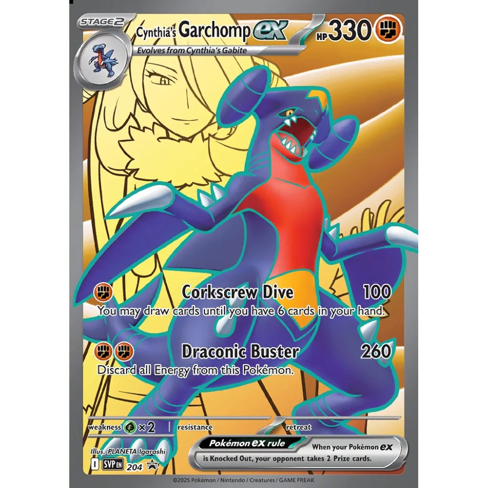 Cynthia's Garchomp ex Promo 204 Pokemon Card Game Scarlet & Violet Promos