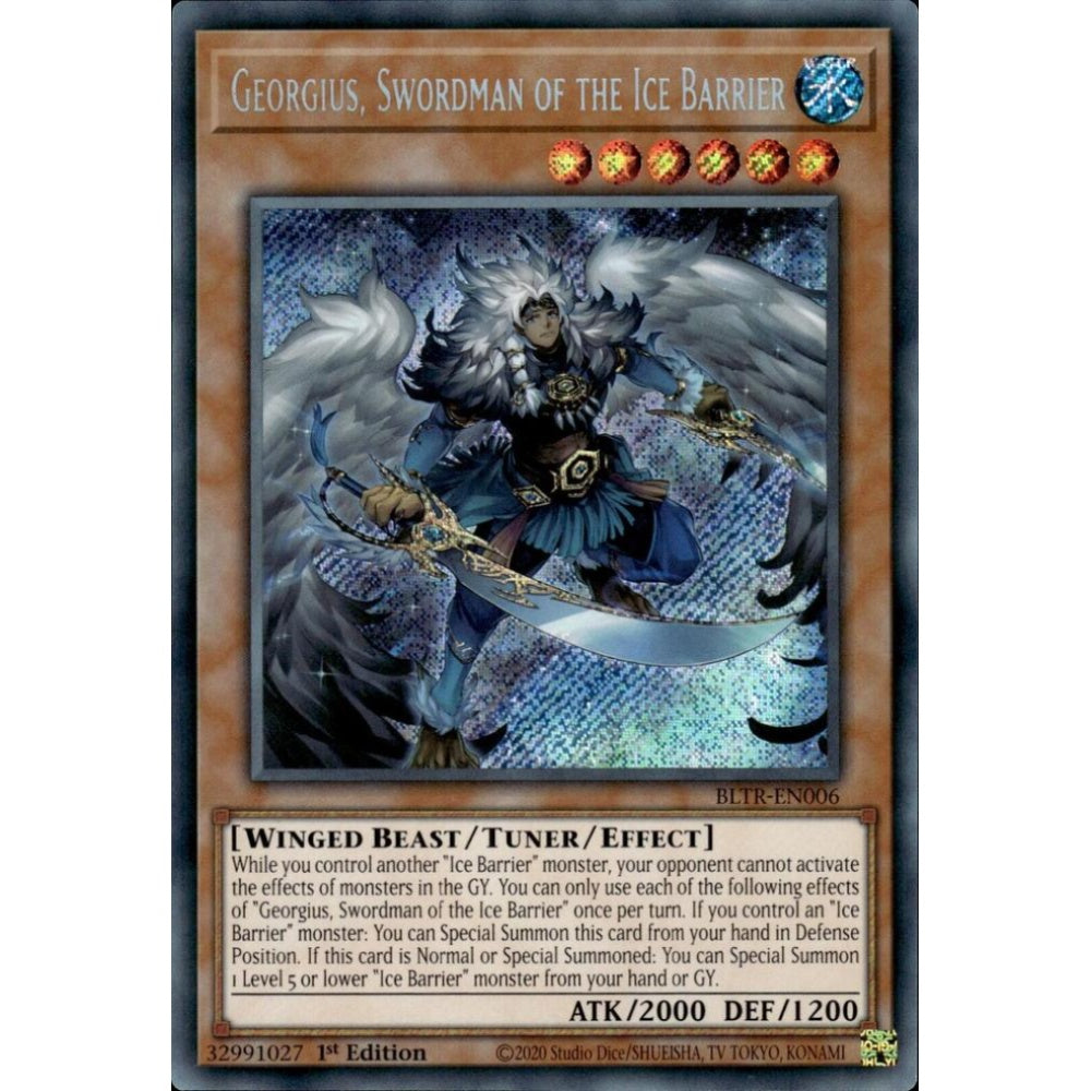 Georgius, Swordman of the Ice Barrier BLTR-EN006 Secret Yu-Gi-Oh Battles of Legend: Terminal Revenge