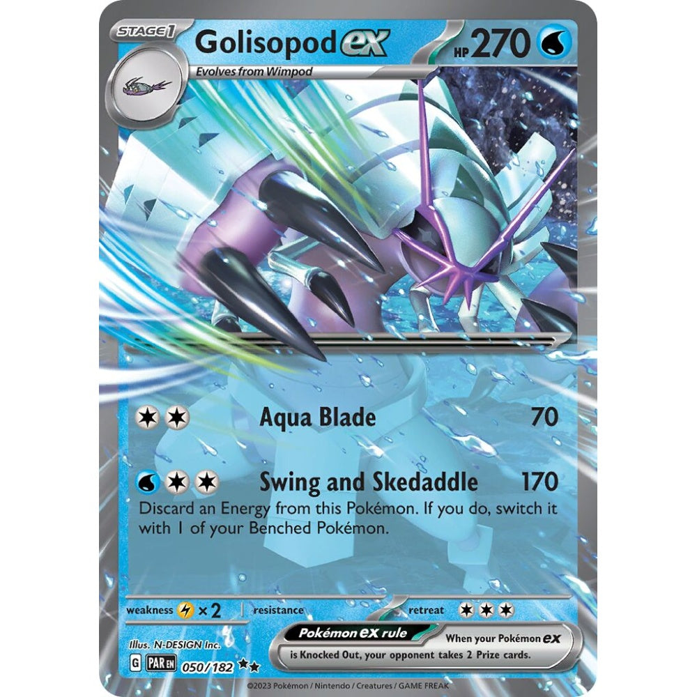 Golisopod ex Double Rare 050/182 Pokemon Card Game Paradox Rift