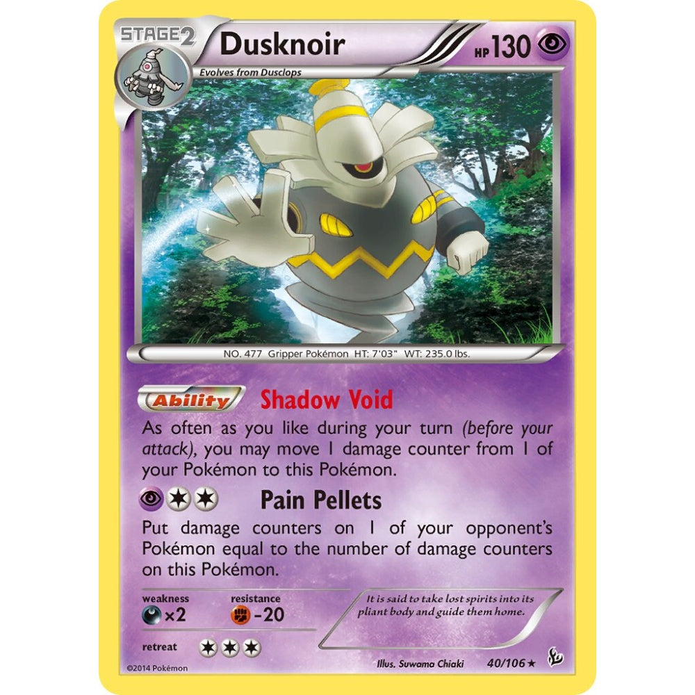Dusknoir Rare Holo 40/106 Pokemon Card Game Flashfire