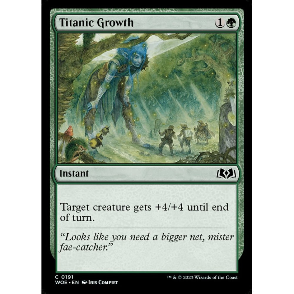 Titanic Growth, common, 191, Magic the Gathering, Wilds of Eldraine