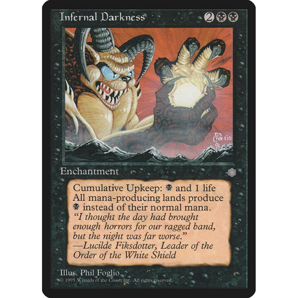 Infernal Darkness rare 135 Magic the Gathering Ice Age