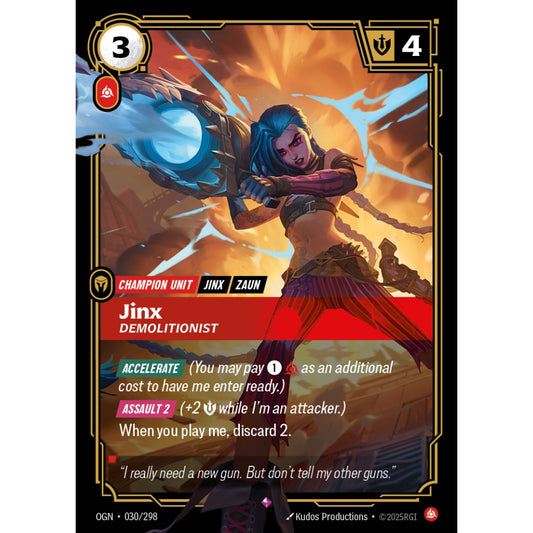 Jinx, Demolitionist OGN-030/298 Riftbound Card Game Origins Rare