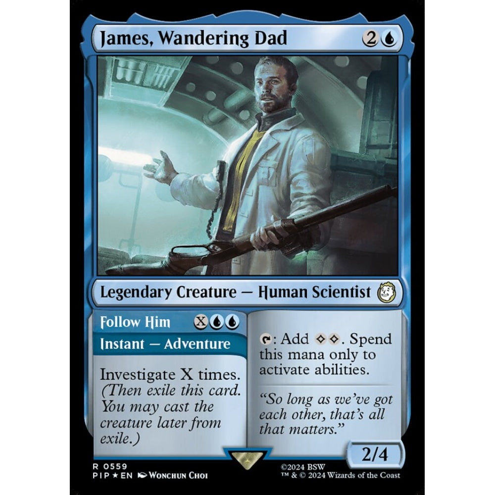 James, Wandering Dad // Follow Him rare 559 Magic the Gathering Fallout