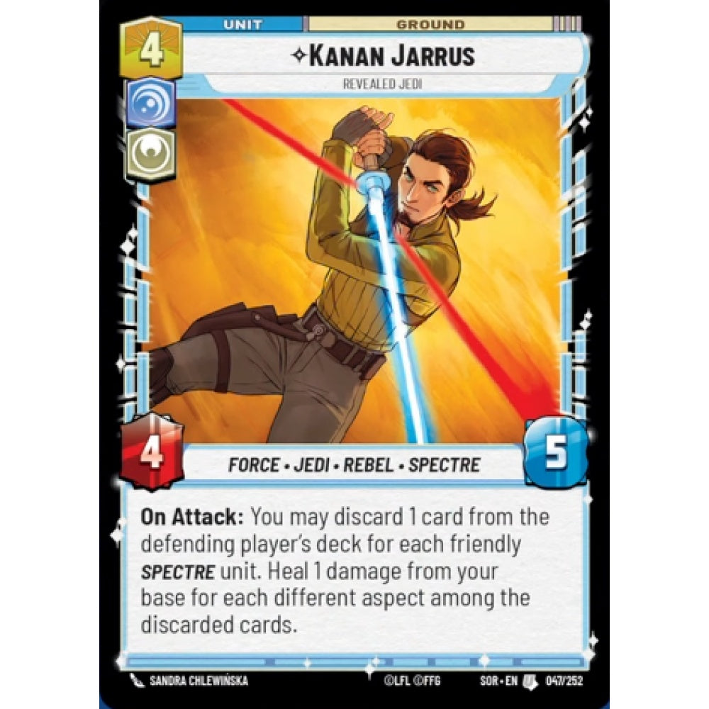 Kanan Jarrus, 47, U, Star Wars Unlimited, Sparks Of Rebellion