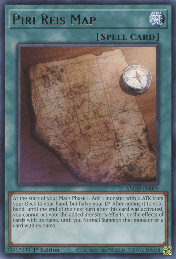 Piri Reis Map JUSH-EN030 Rare Rare Yu-Gi-Oh Justice Hunters in Art