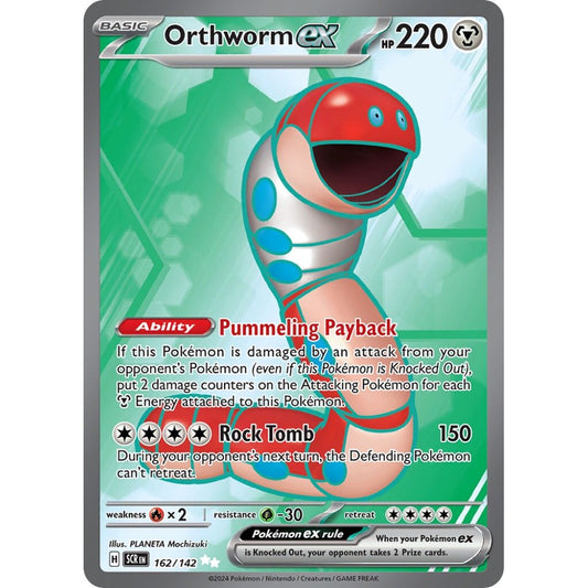 Orthworm ex Ultra Rare 162/142 Pokemon Card Game Stellar Crown
