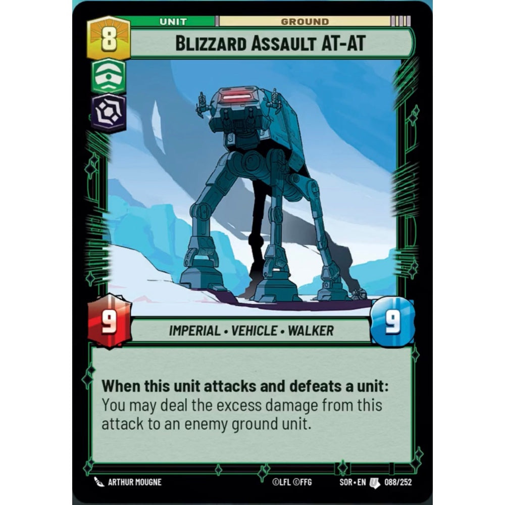 Blizzard Assault AT-AT, 88, U, Star Wars Unlimited, Sparks Of Rebellion