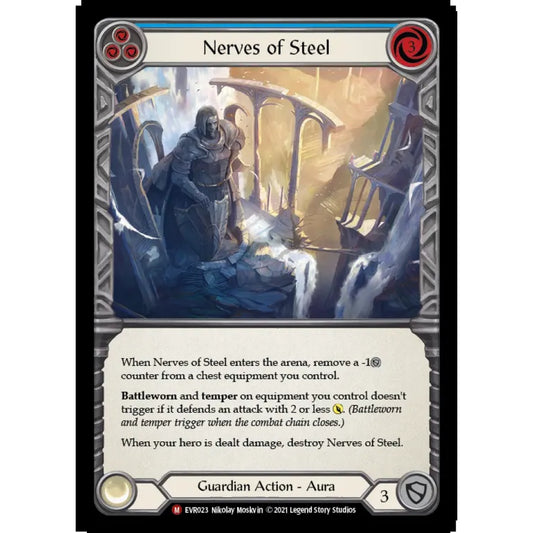 Nerves of Steel EVR023-RF Majestic Flesh & Blood Trading Card Game Everfest in Rainbow Foil Art