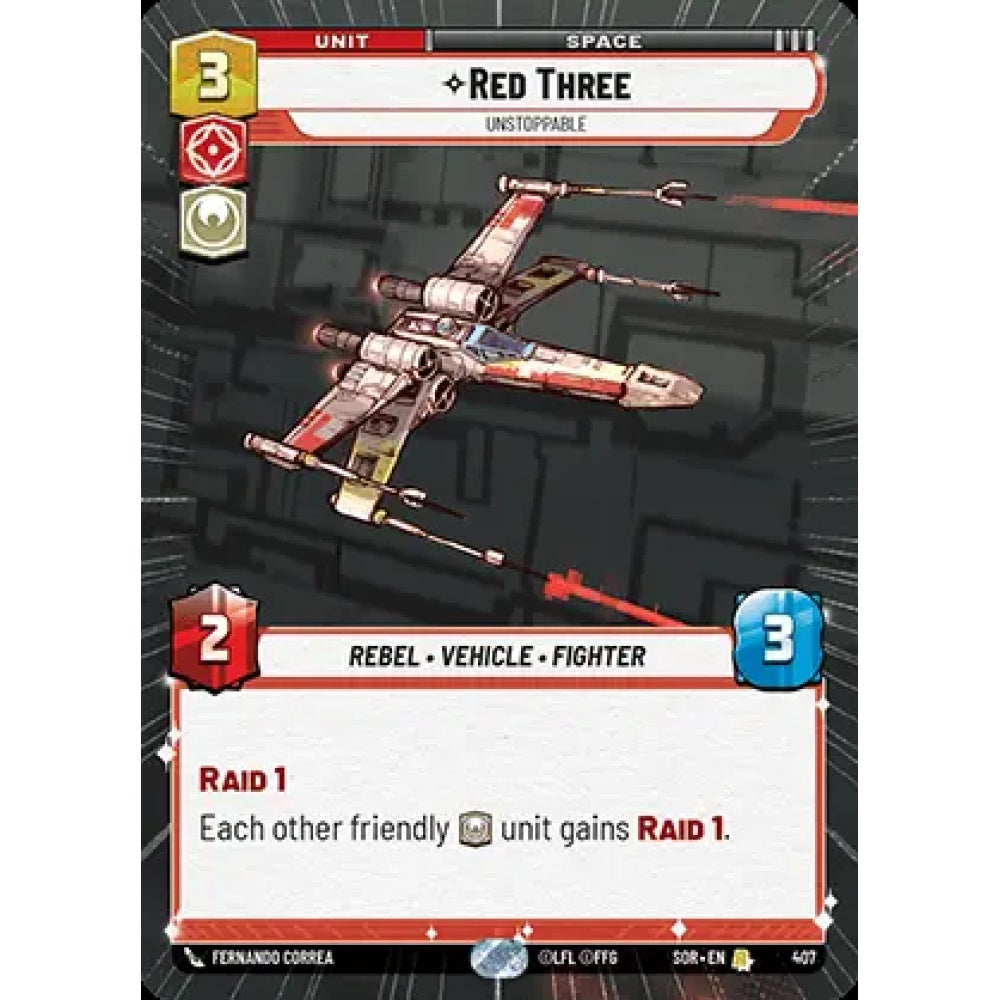 Red Three, 407, R, Star Wars Unlimited, Sparks Of Rebellion