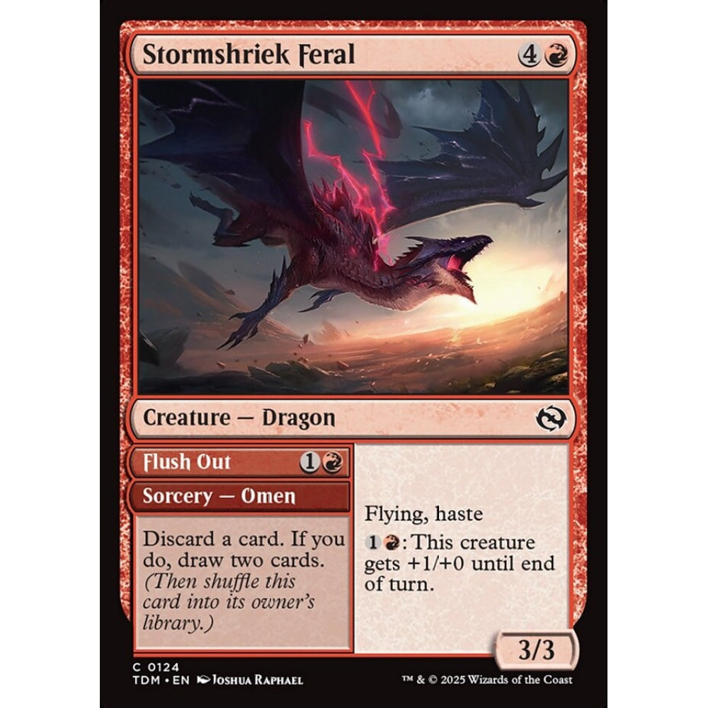 Stormshriek Feral // Flush Out common 124 Magic the Gathering Tarkir: Dragonstorm