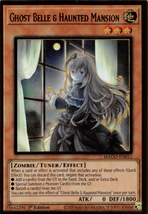 Ghost Belle & Haunted Mansion DUDE-EN004 Ultra Ultra Rare Yu-Gi-Oh Duel Devastator in Art