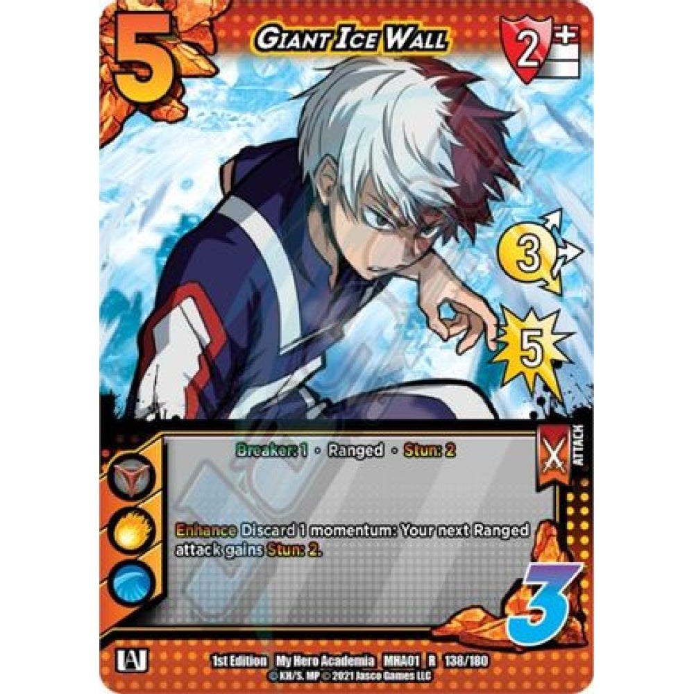 Giant Ice Wall, 138/180, R, UniVersus, MHA01 My Hero Academia