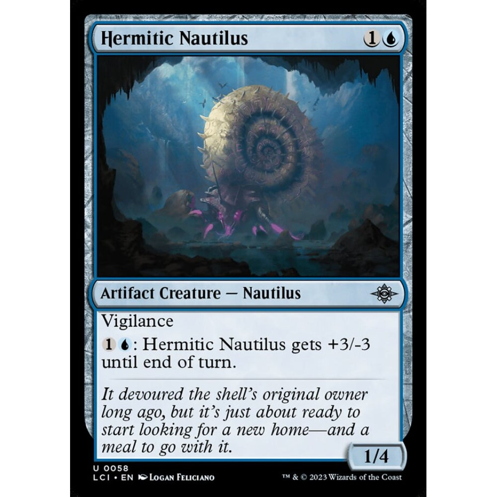 Hermitic Nautilus uncommon 58 Magic the Gathering The Lost Caverns of Ixalan