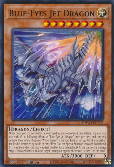 Blue-Eyes Jet Dragon MP23-EN004 Prismatic Prismatic Secret Rare Yu-Gi-Oh 25th Anniversary Tin: Dueling Heroes Mega Pack in Art