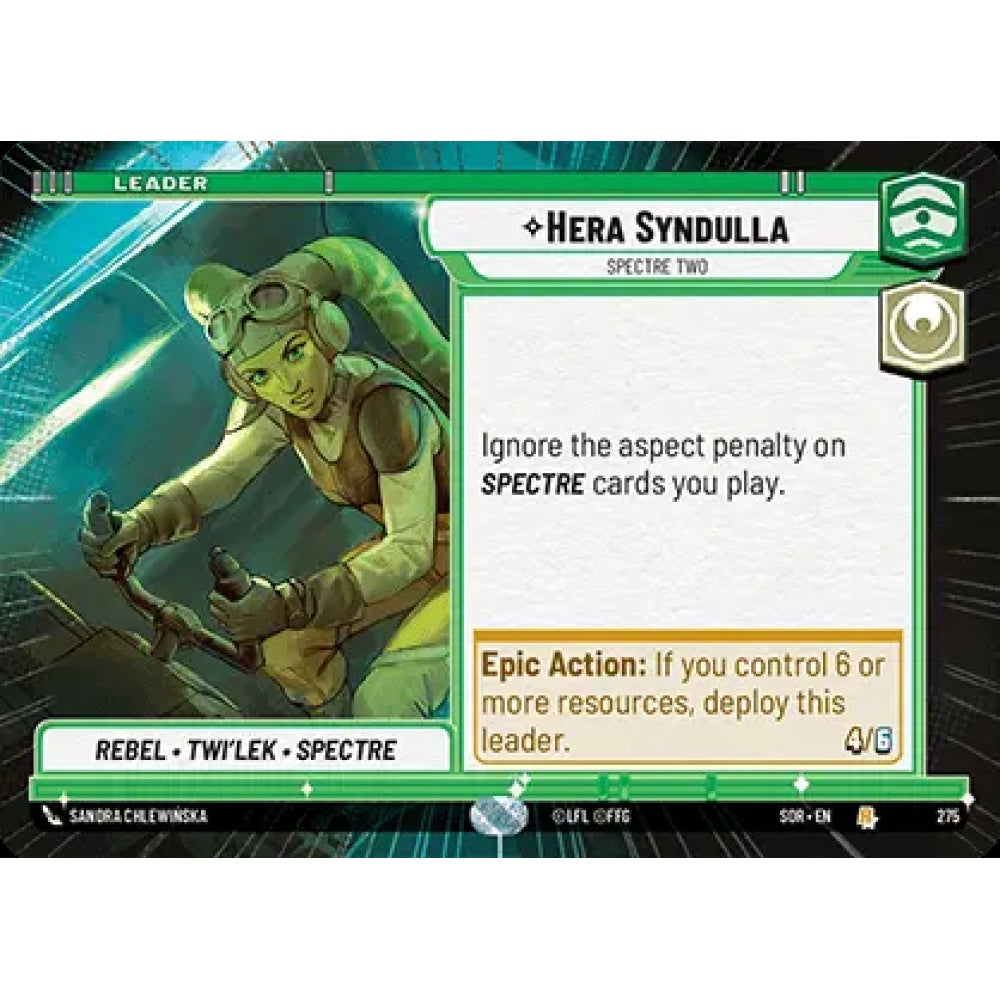 Hera Syndulla, 275, R, Star Wars Unlimited, Sparks Of Rebellion