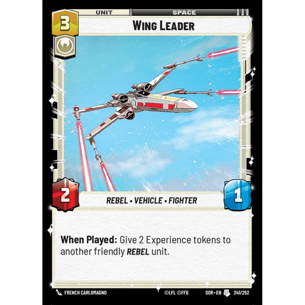 Wing Leader, 241, U, Star Wars Unlimited, Sparks Of Rebellion