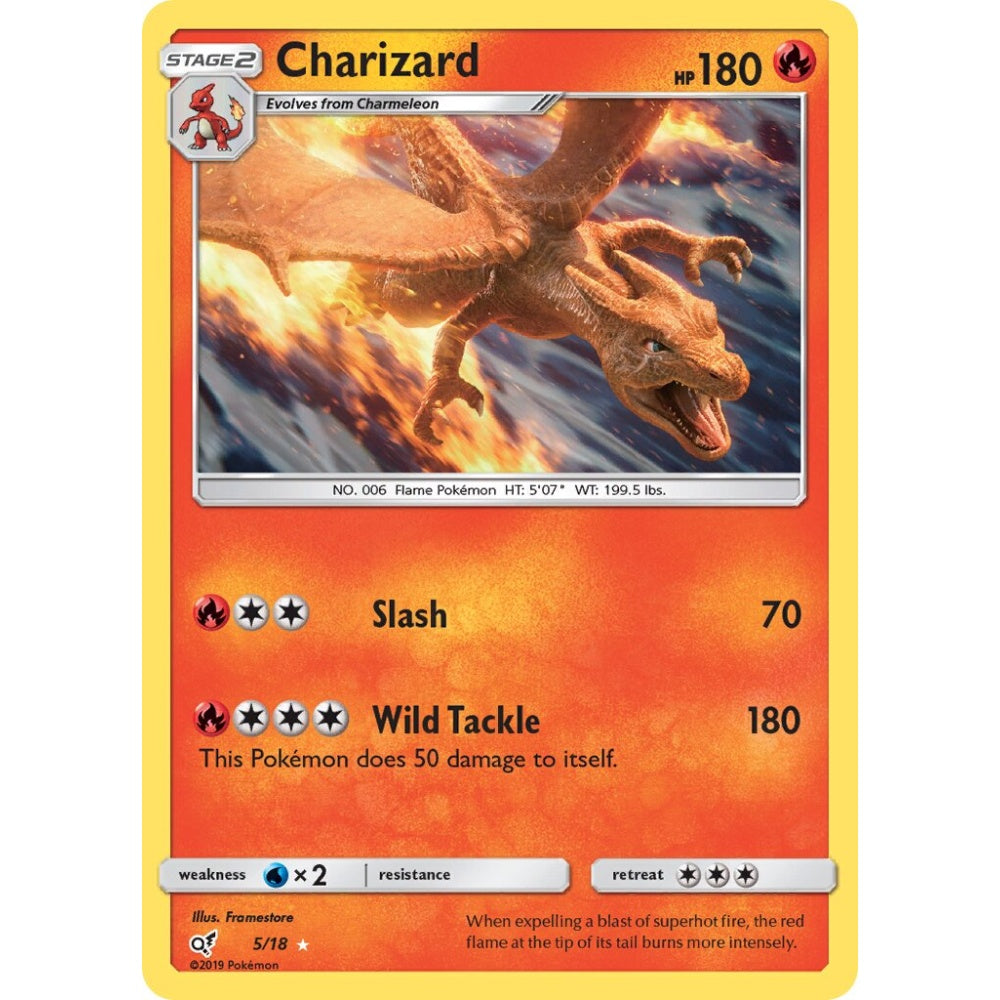 Charizard Rare Ultra 5/18 Pokemon Card Game Detective Pikachu