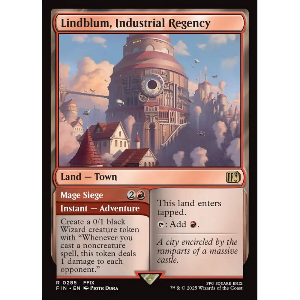 Lindblum, Industrial Regency // Mage Siege rare 285 Magic the Gathering Final Fantasy