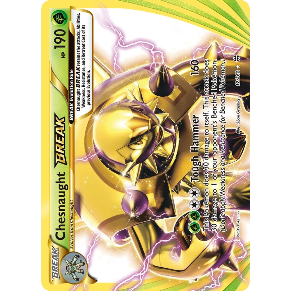 Chesnaught BREAK Rare BREAK 12/162 Pokemon Card Game BREAKthrough