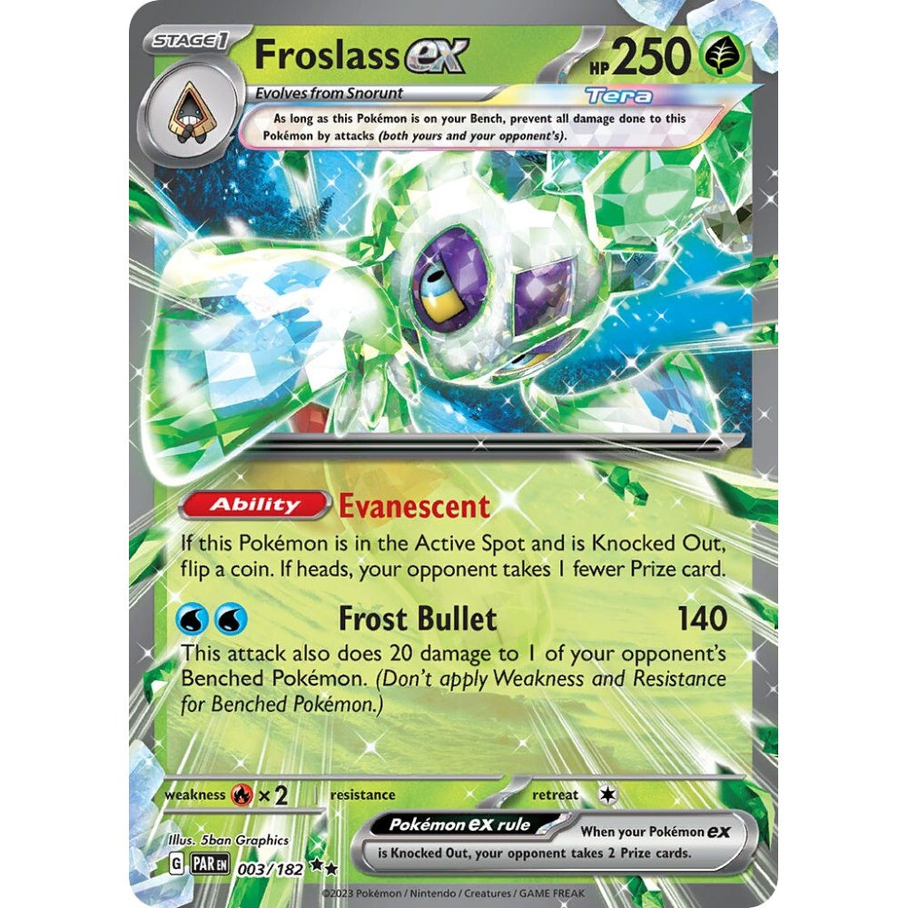 Froslass ex Double Rare 003/182 Pokemon Card Game Paradox Rift