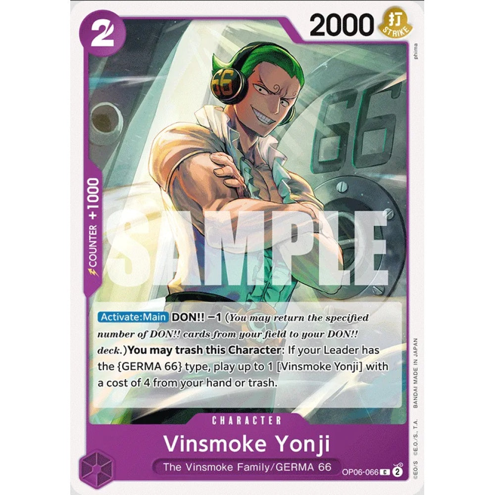 Vinsmoke Yonji, OP06-066, Common, One Piece, Wings of the Captain