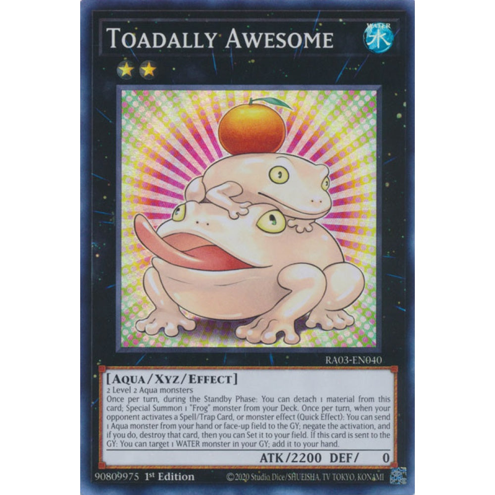 Toadally Awesome RA03-EN040 QCR Quarter Century Secret Rare Yu-Gi-Oh Quarter Century Bonanza in Art
