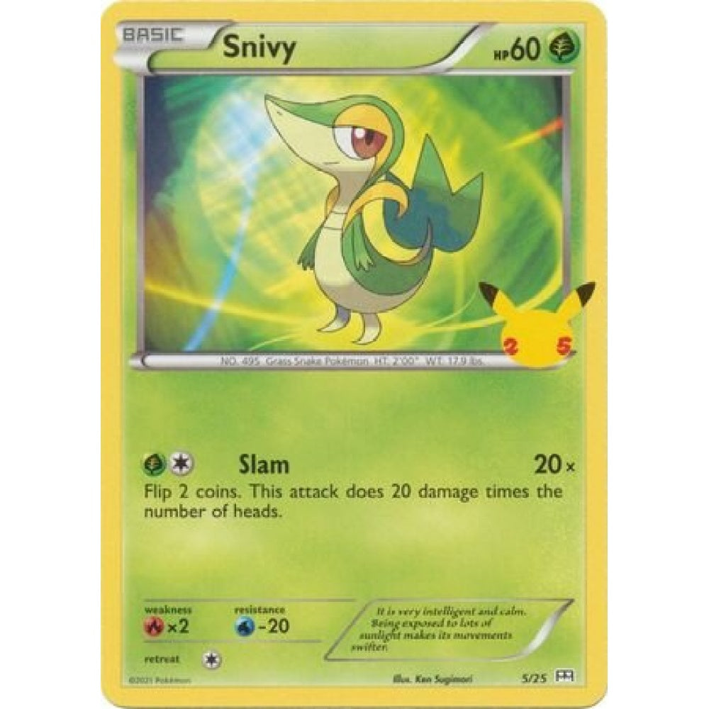 Snivy Fixed 5/25 Pokemon Card Game McDonald's Collection 2021